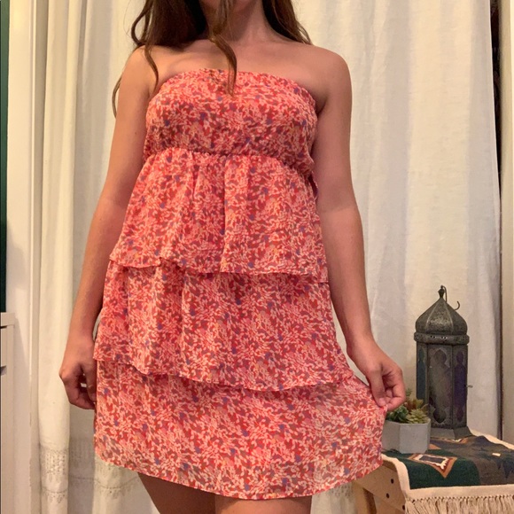 Spring tiered strapless dress - Picture 1 of 4
